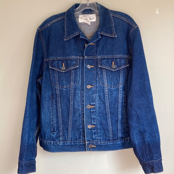 Vintage Silver Spur Western Wear Denim Blue Jean Jacket Men's Size Large - Picture 1 of 9